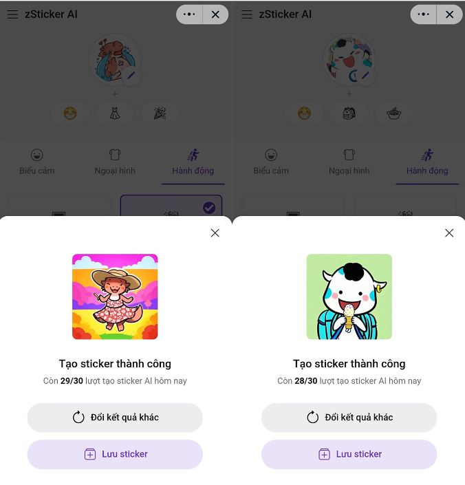 Tạo sticker trên Zalo bằng AI - Lưu và sử dụng sticker sau khi tạo Tạo sticker trên Zalo bằng AI - Lưu và sử dụng sticker sau khi tạo