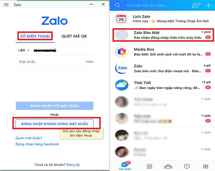 Đăng nhập Zalo Web không cần mật khẩu